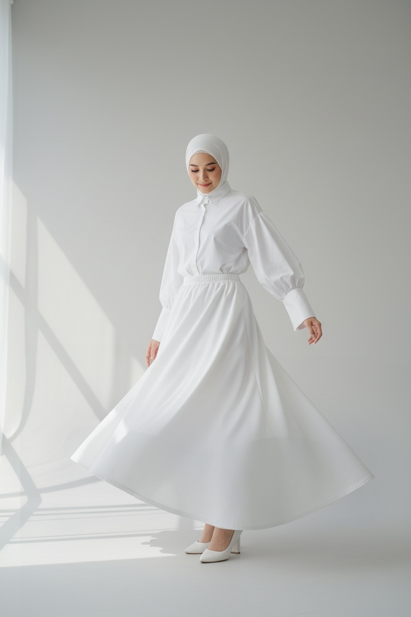 Velora Maxi Skirt – OffWhite (Lined)