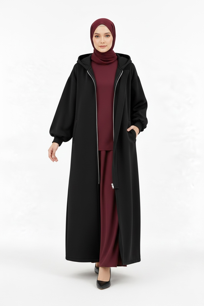 Hooded Maxi Coat