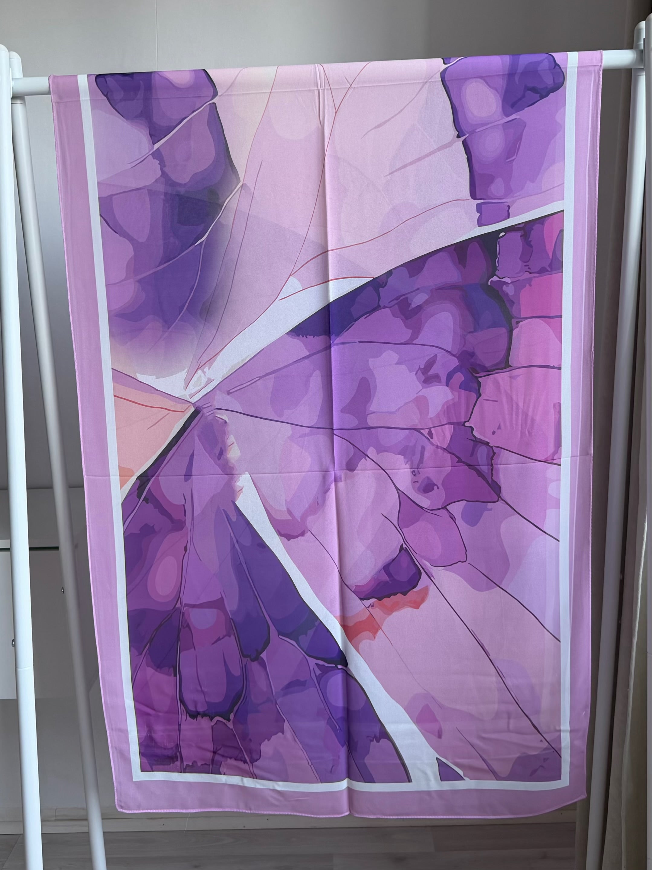 Printed Chiffon Hijab ( Purple )