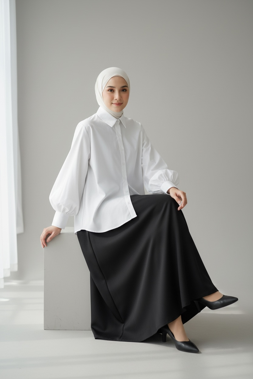 Velora Maxi Skirt – Black (Lined)