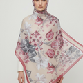 Printed Chiffon Hijab ( Floral Pink )