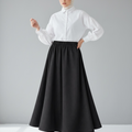 Velora Maxi Skirt – Black (Lined)