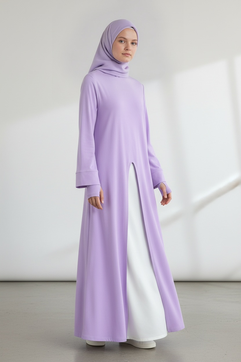 Rib Long Shirt with sleeves