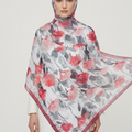 Printed Chiffon Hijab ( Floral Red )