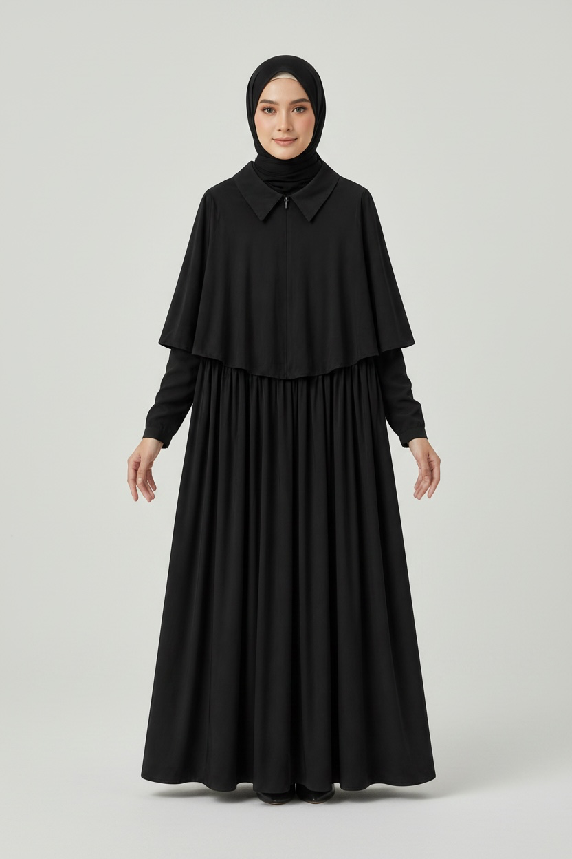 3 Pieces Maxi Dress - Black