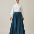 Velora Maxi Skirt – Teal (Unlined)