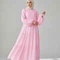 Ruffled Chiffon Dress